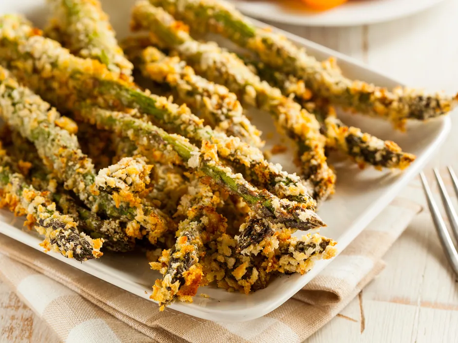 Spargel mit Parmesan-Kruste aus dem Airfryer