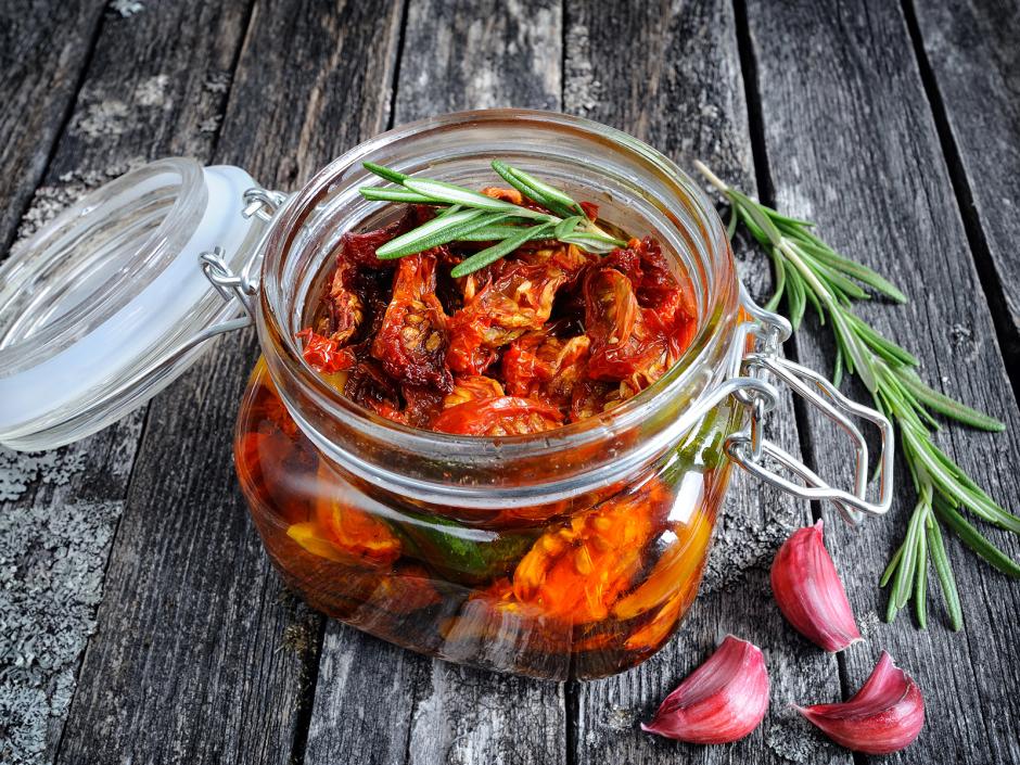 Getrocknete eingelegte Tomaten
