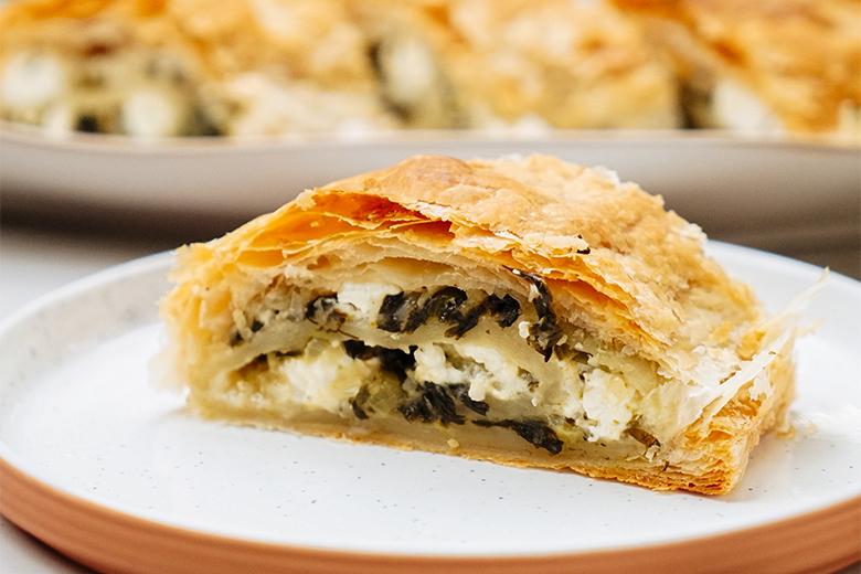 Bärlauchstrudel mit Schafskäse