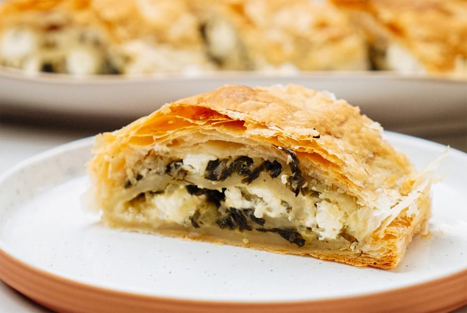 Bärlauchstrudel mit Schafskäse
