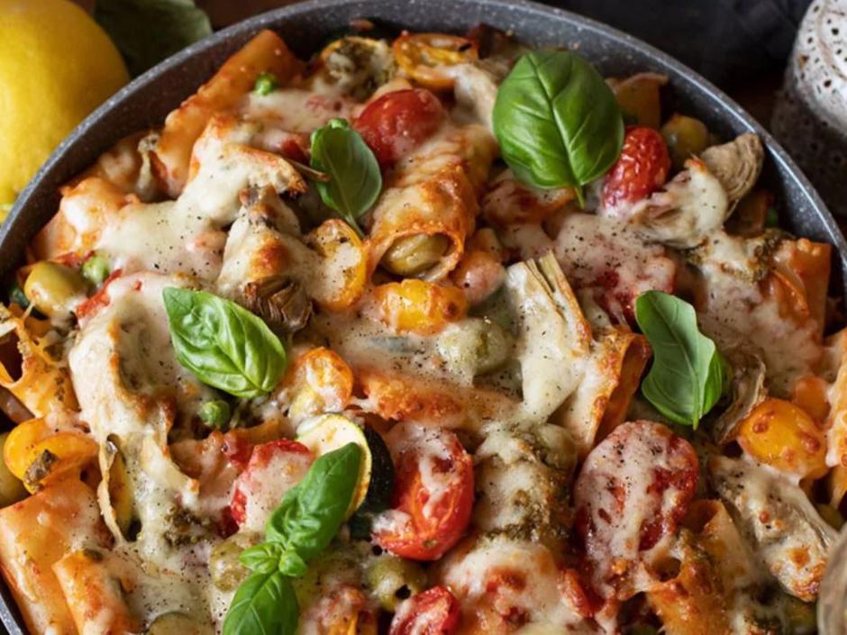 Überbackene Cannelloni mit Gemüse