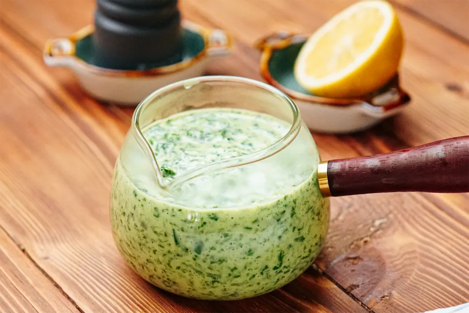 Warme B&auml;rlauchsauce