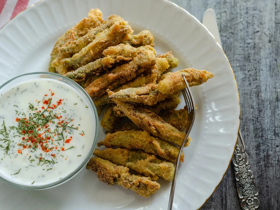 Frittierte Okraschoten