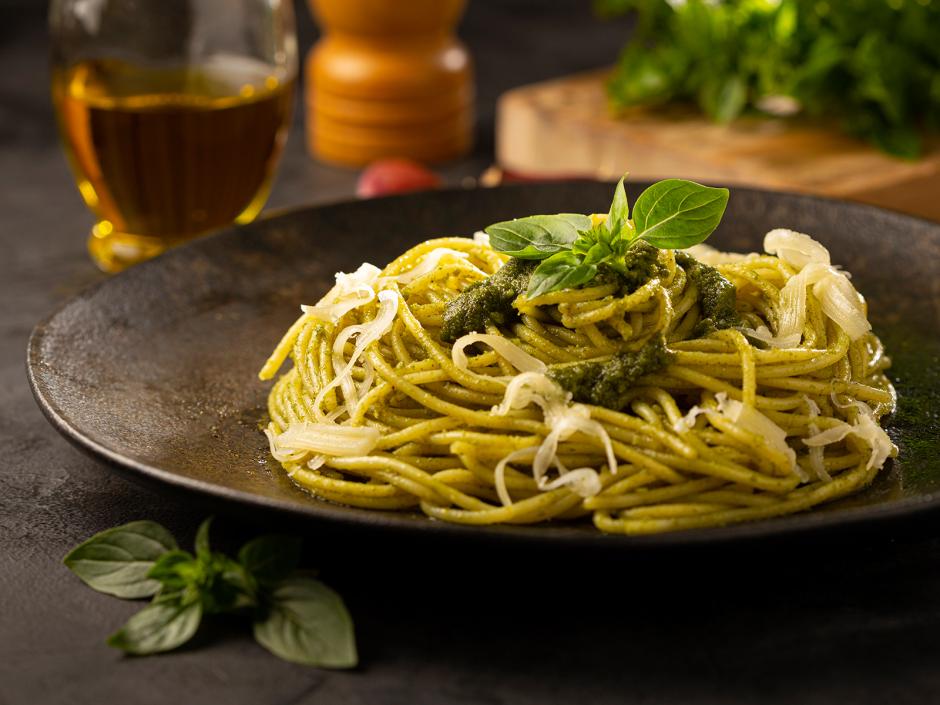 Spaghetti mit Pesto