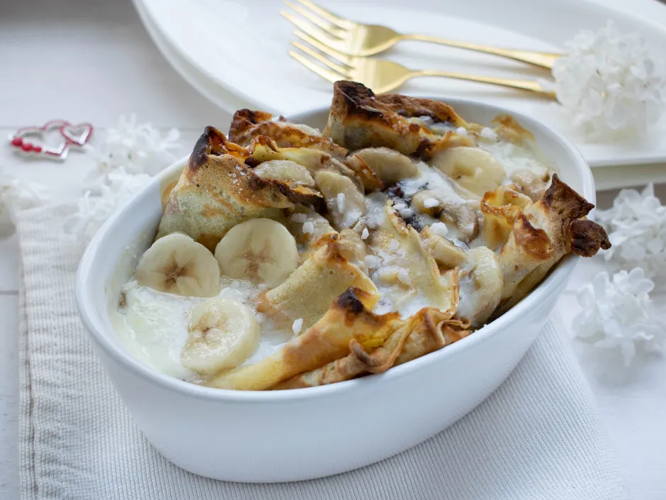 Bananen-Nutella-Auflauf