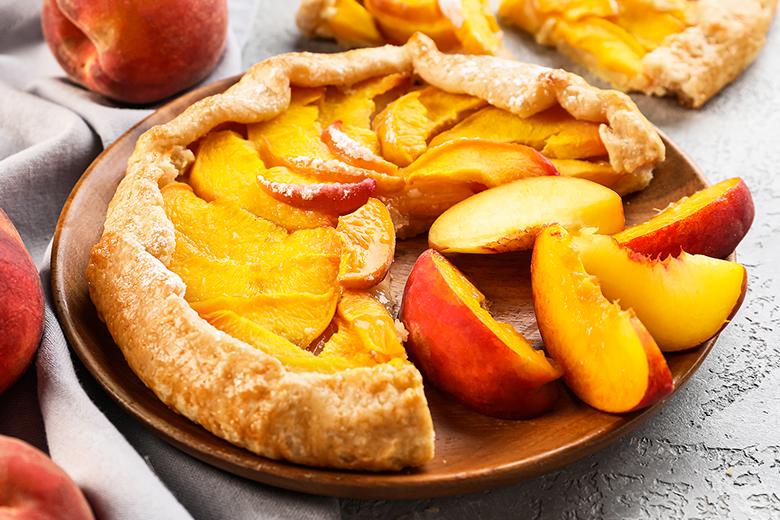 Rustikale Pfirsich Galette