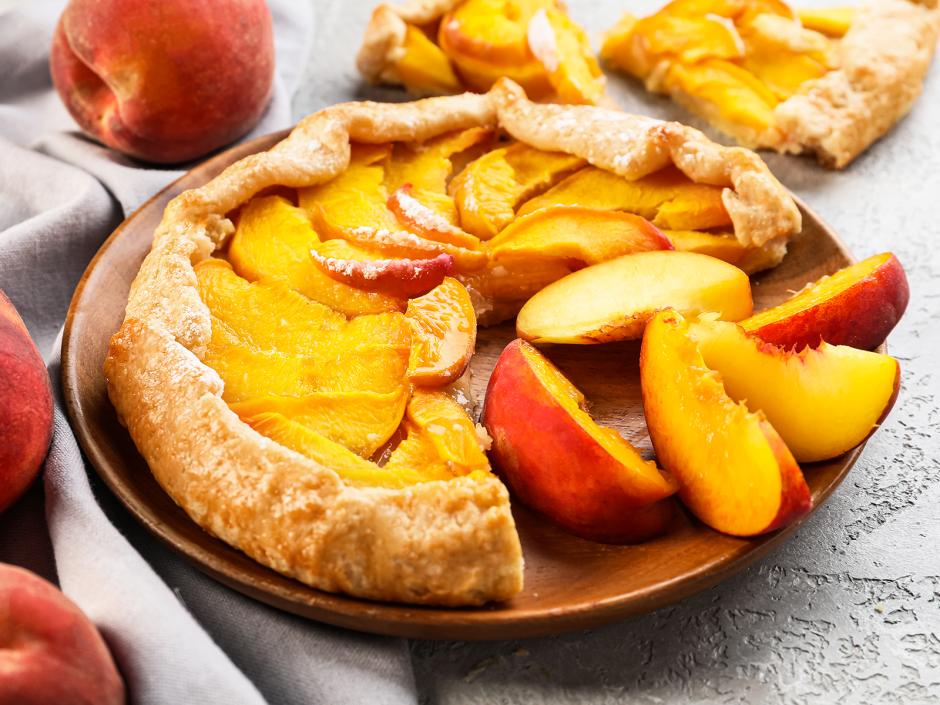 Rustikale Pfirsich Galette