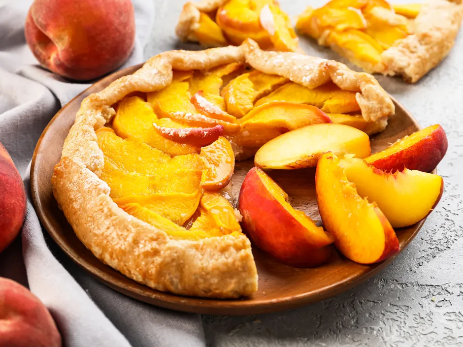 Rustikale Pfirsich Galette