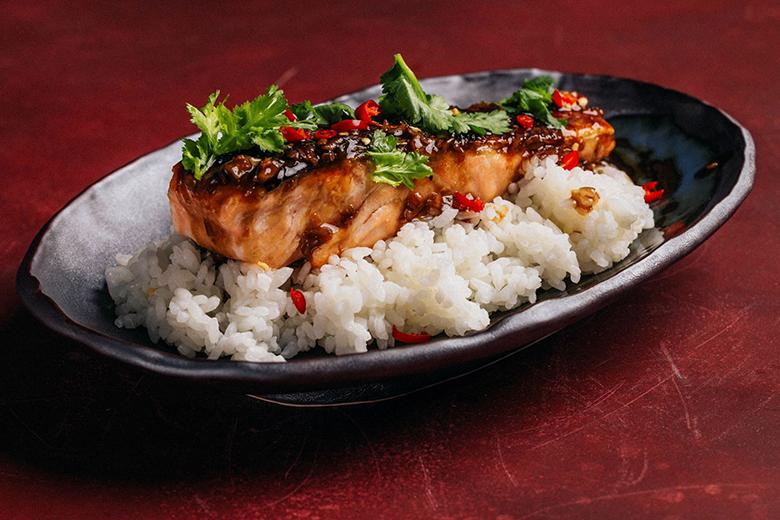 Lachs mit Sticky Sojasauce
