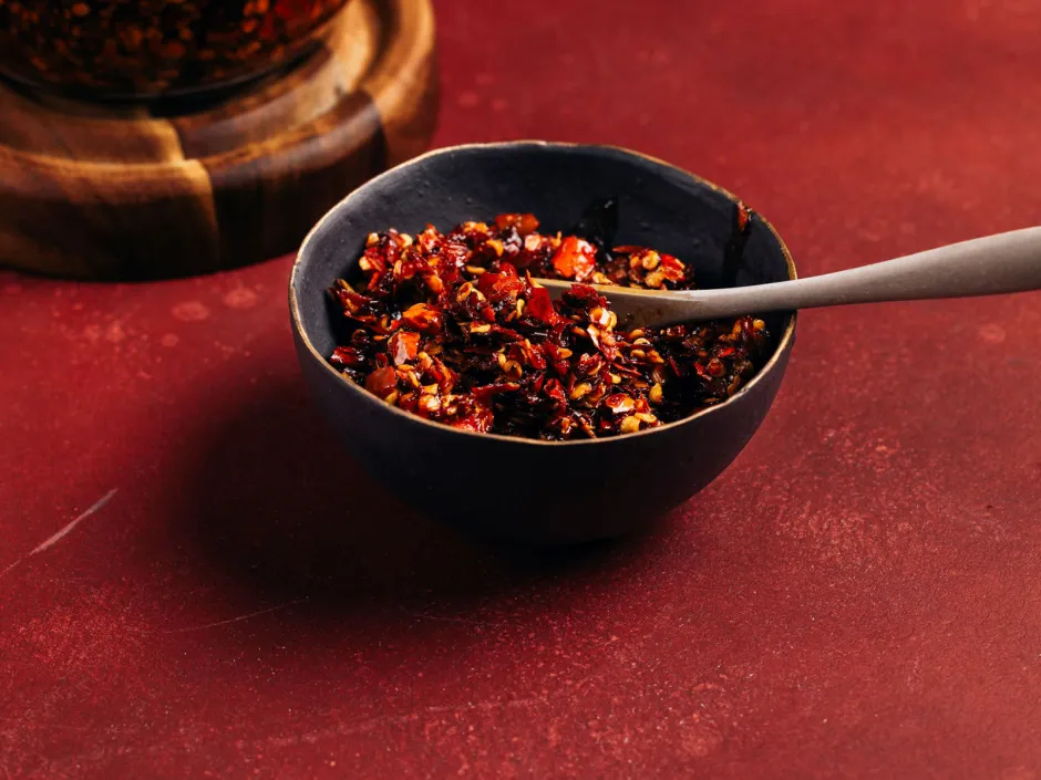 Selbstgemachtes Chili-&Ouml;l mit Crunch
