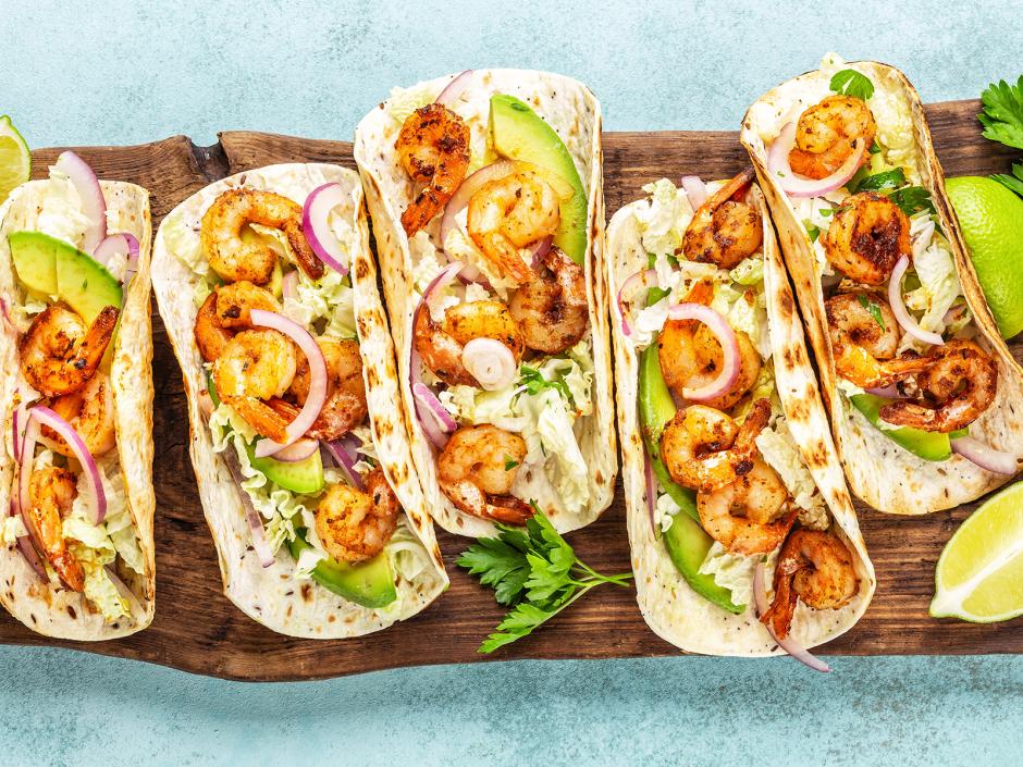 Garnelen Tacos mit Avocado und Limette