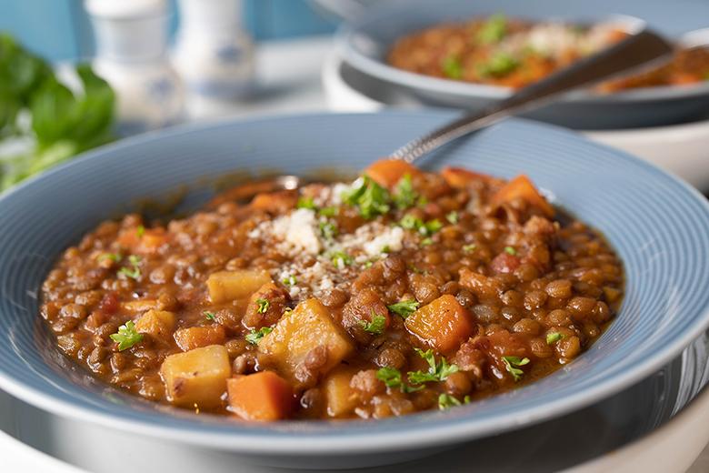 Slow Cooker Linseneintopf