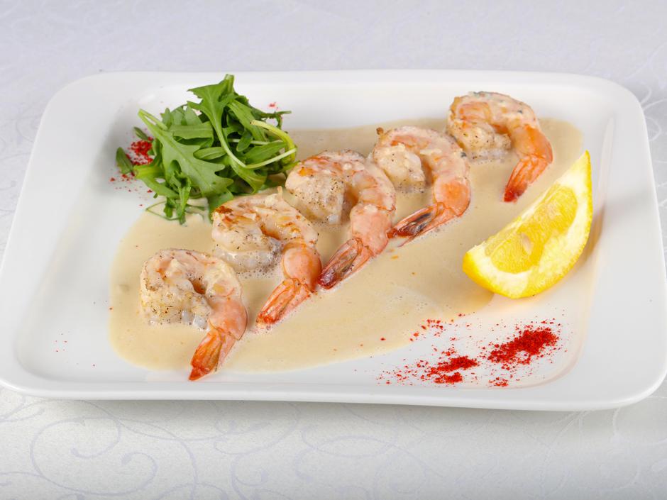 Garnelen in Raki-Sauce
