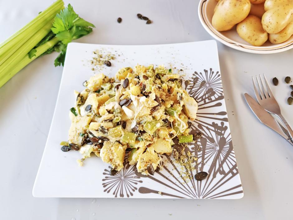 Stangensellerie-Kartoffel-Pfanne