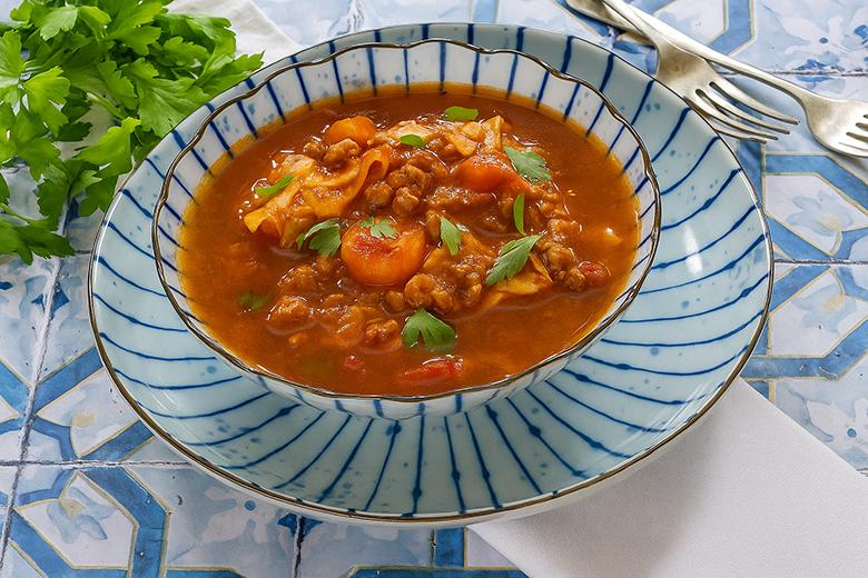 Vegane Lasagne-Suppe