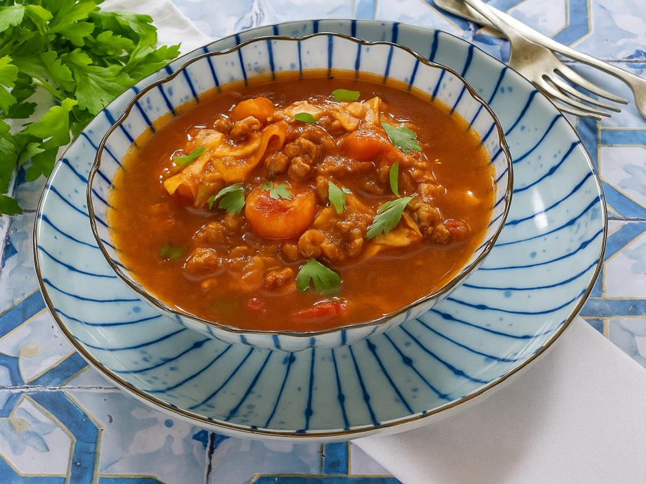Vegane Lasagne-Suppe