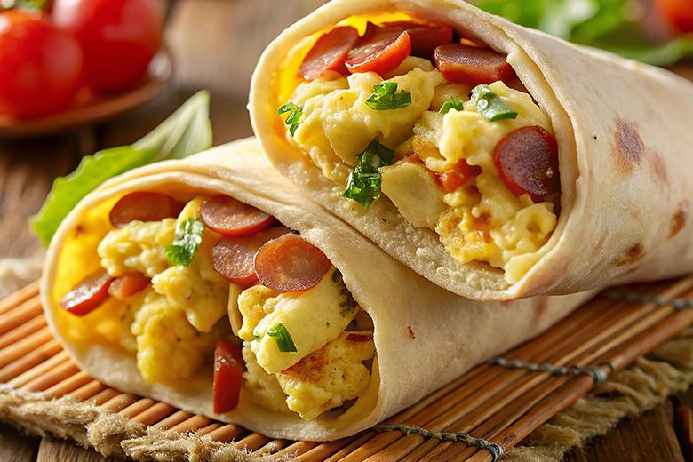 Frühstücks-Burritos mit Rührei