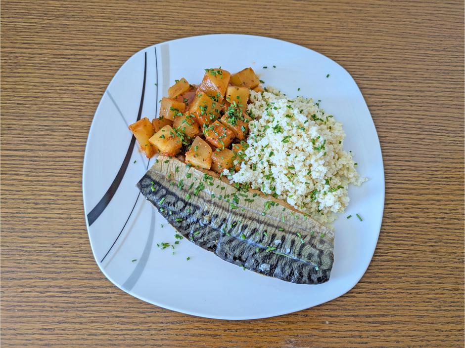 Fisch mit Kürbis und Hirse