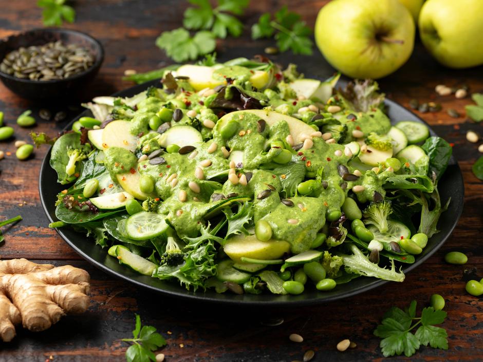 Green Goddess Salat mit Apfel