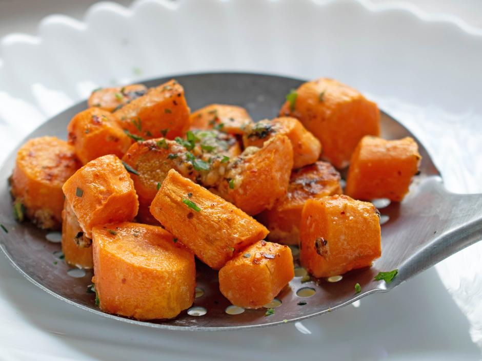 Gebratene Karottenstücke