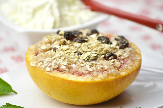 Überbackene Grapefruits