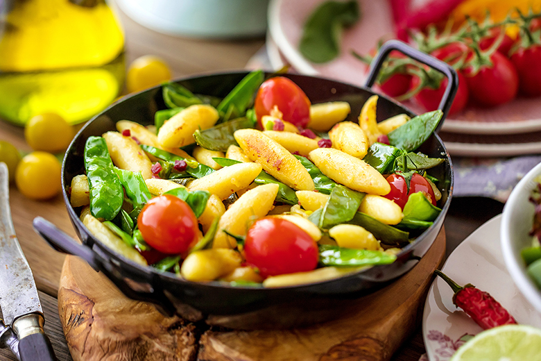 Gebratene Wuzinudeln mit Gemüse