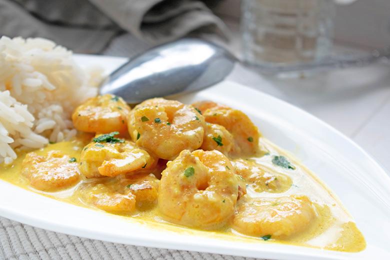 Shrimp Curry mit Jasminreis