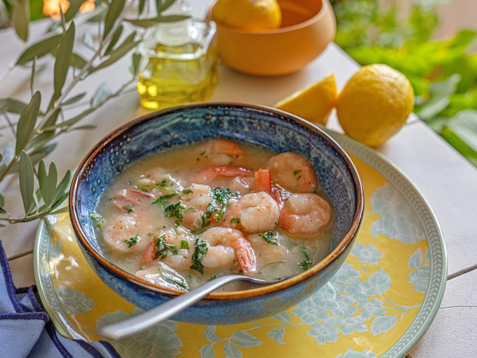 Rucola-Shrimps-Suppe