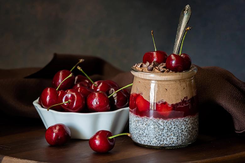 Schwarzwälderkirsch-Chia-Pudding