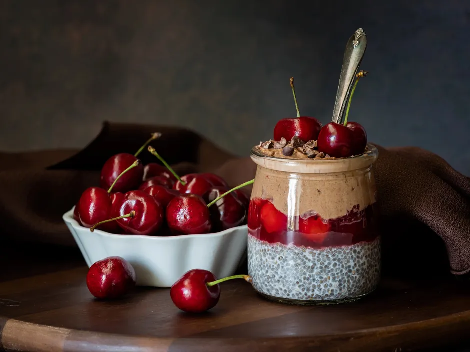 Schwarzw&auml;lderkirsch-Chia-Pudding