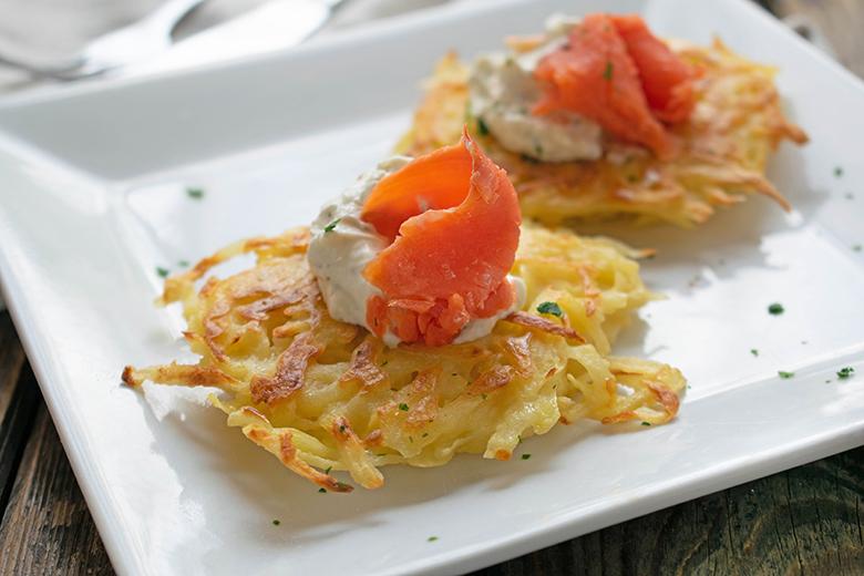 Kartoffelpuffer mit Räucherlachs