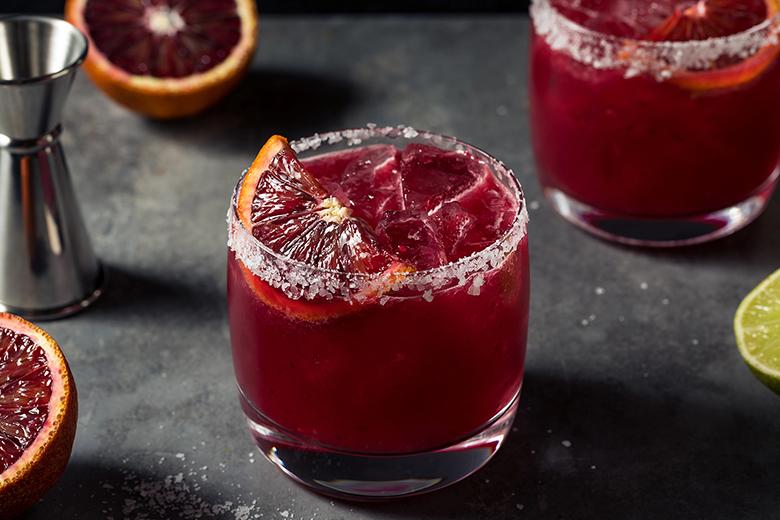 Boozy Blood Orange Margarita mit Tequila