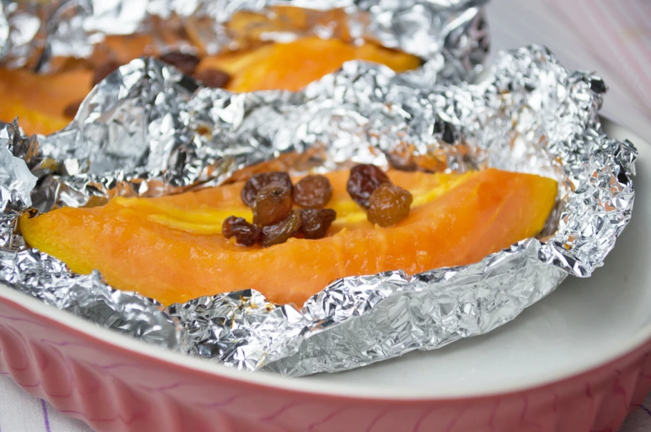Gegrillte Papaya