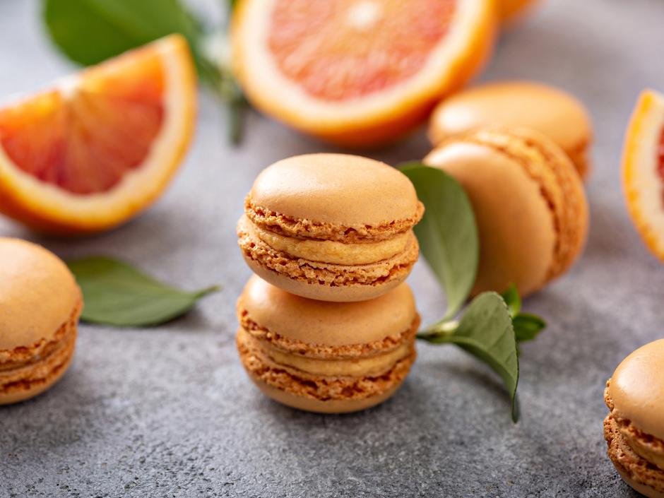 Blutorangen Macarons
