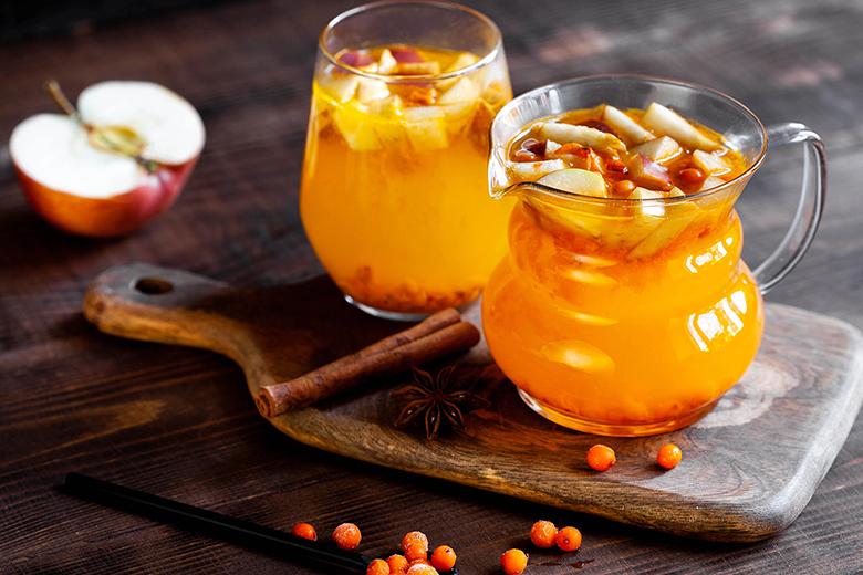 Sanddorn-Bratapfel Fruchtglühwein