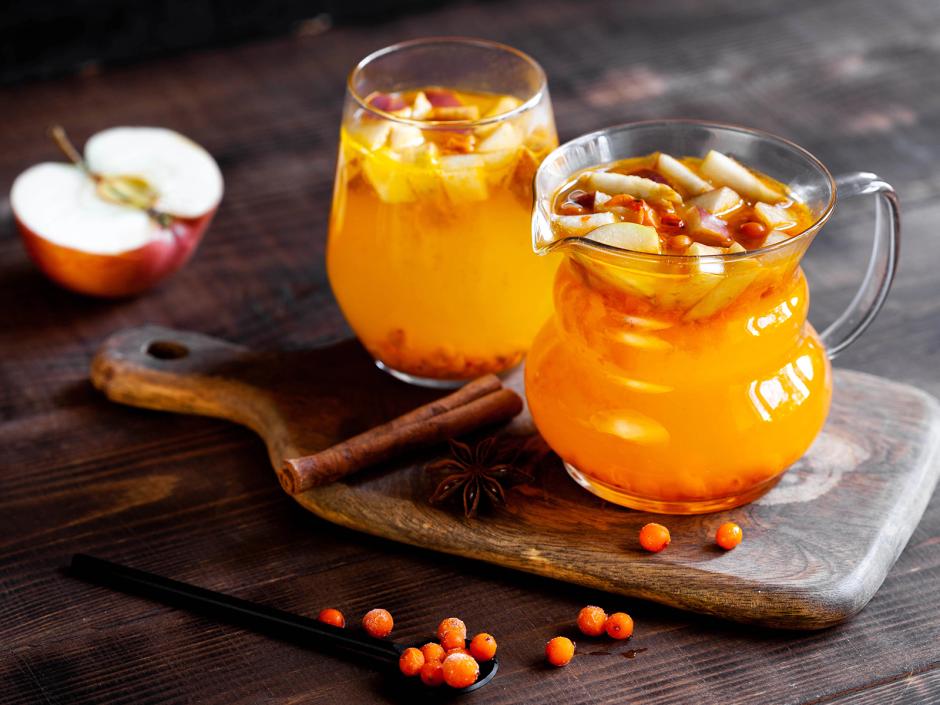 Sanddorn-Bratapfel Fruchtglühwein