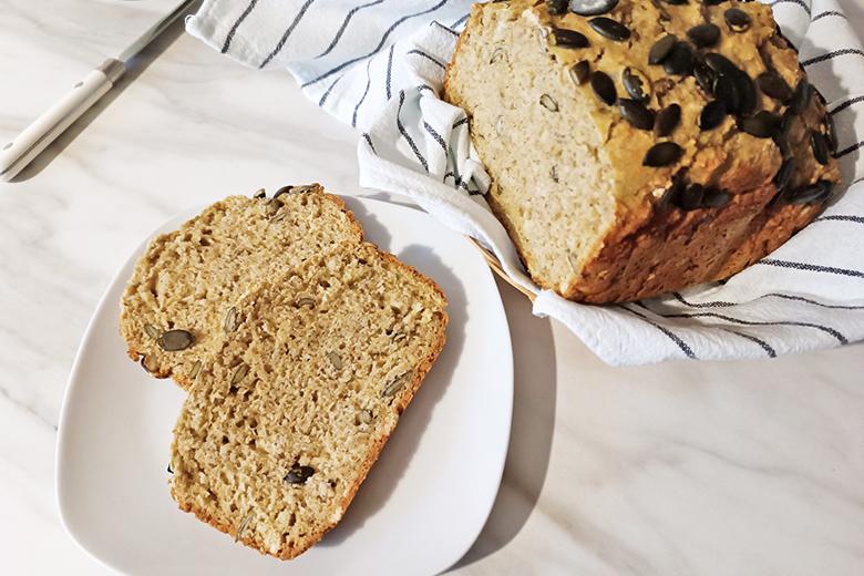 Kürbisbrot mit Backpulver aus dem Brotbackautomaten