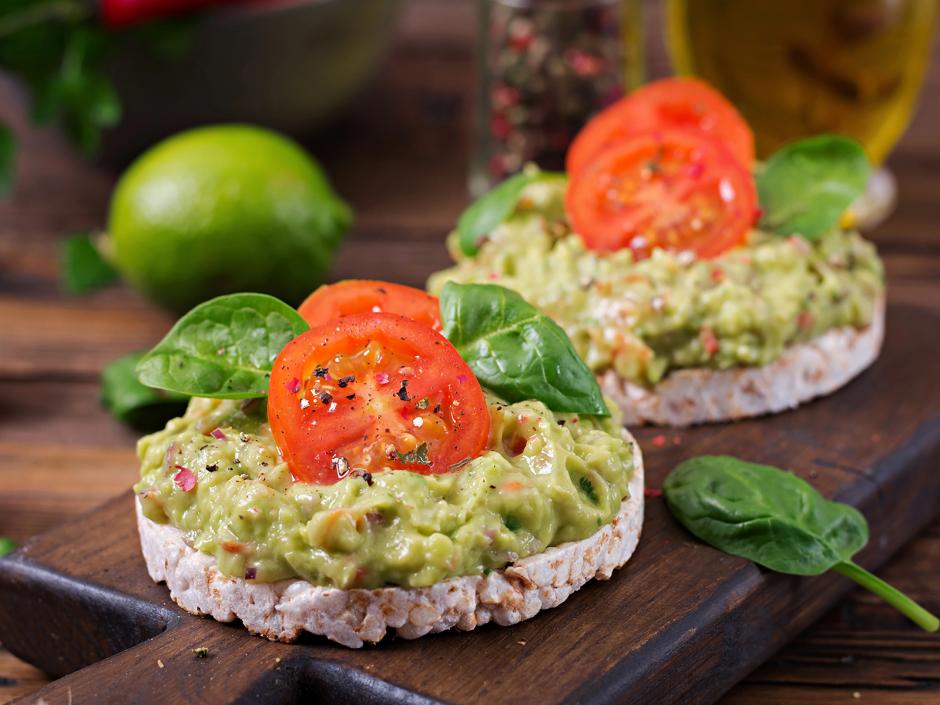 Reiswaffeln mit Guacamole