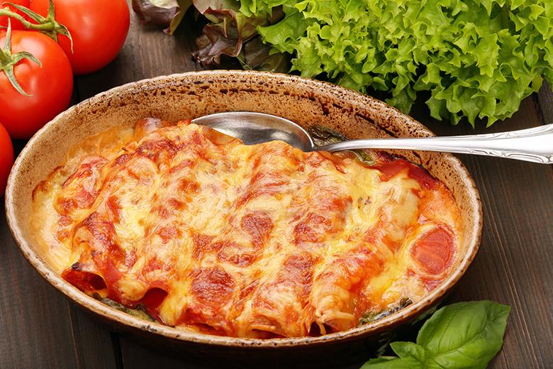 Cannelloni mit Fleisch-Ricotta-Füllung