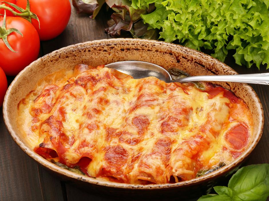 Cannelloni mit Fleisch-Ricotta-Füllung