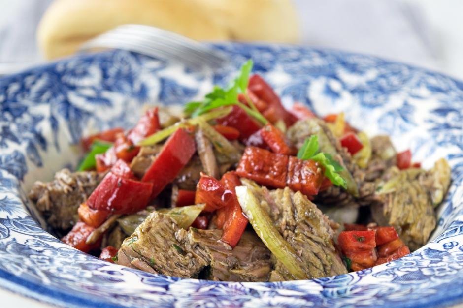 Rindfleischsalat mit Kürbiskernöl