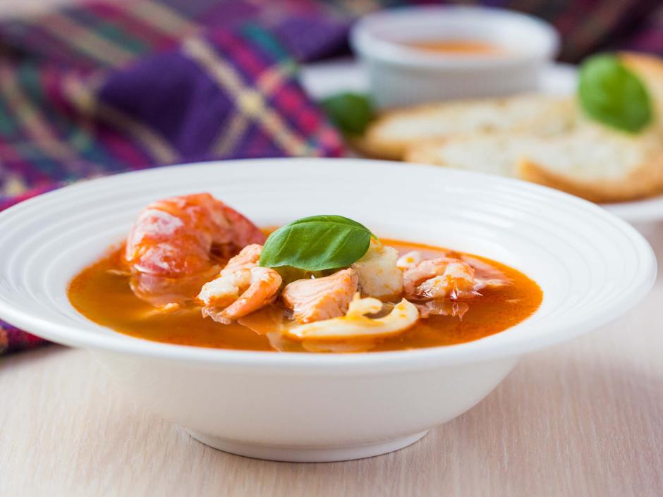 Einfache französische Fischsuppe