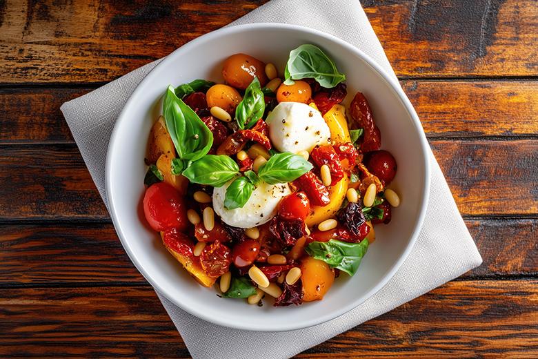 Sommergemüse mit Pinienkernen