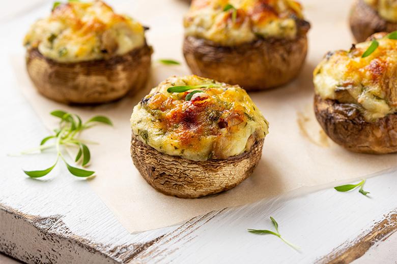 Gefüllte Champignons