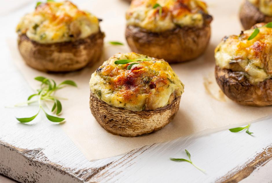 Gefüllte Champignons