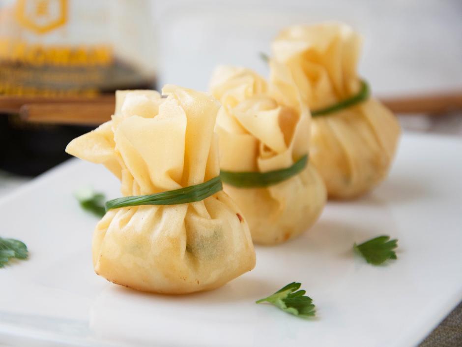 Gebackene Wan Tan Taschen