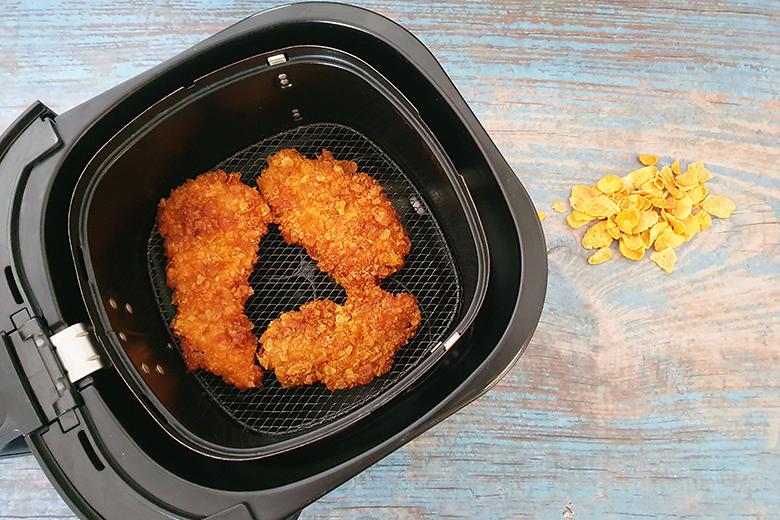 Hühnerstreifen mit Cornflakes-Panier aus dem Airfryer