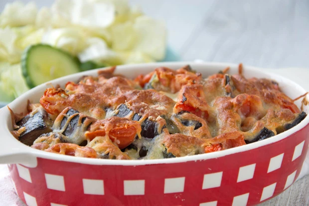 Zucchini-Melanzani-Auflauf