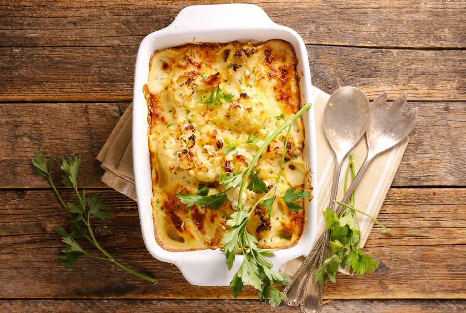 Gem&uuml;seauflauf mit K&auml;se