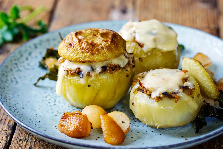 Gef&uuml;llte Kohlrabi mit Bulgur